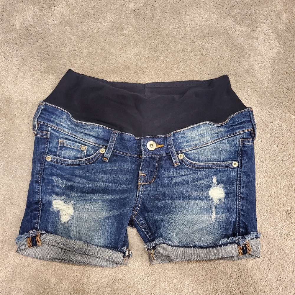 H&M Maternity Ripped Denim Shorts
